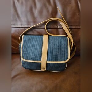 YVES SAINT LAURENT Shoulder Bag PVC Leather Black YSL Vintage